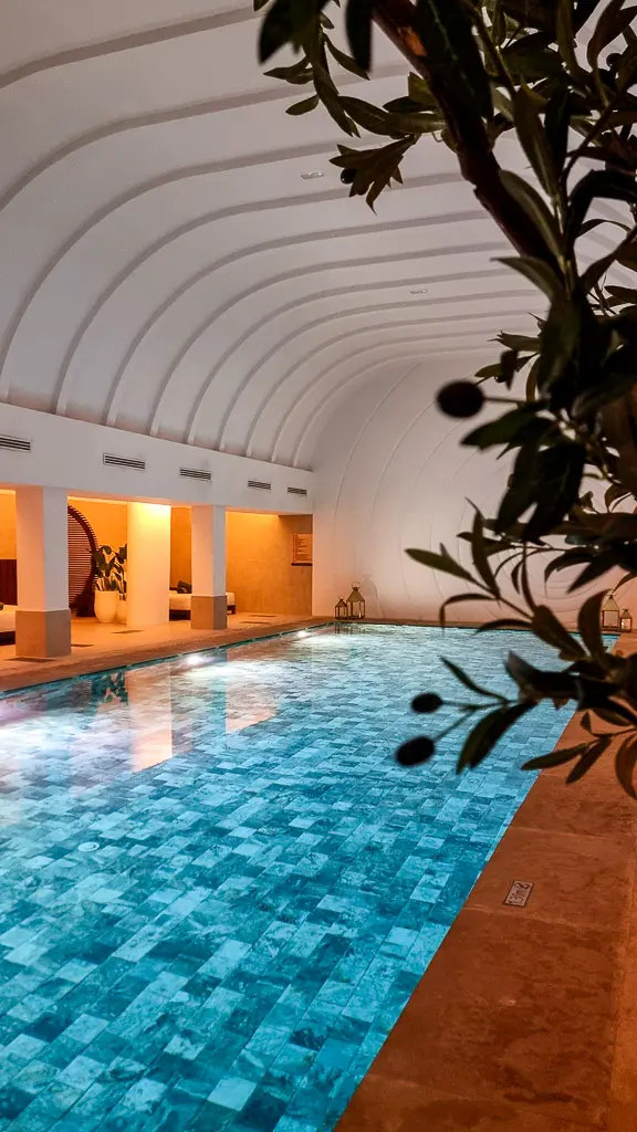 The heat indoor pool at the spa