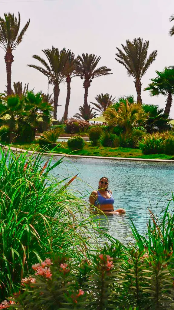 Ale enjoying the pool at the hotel in Agadir | Passport and Stamps