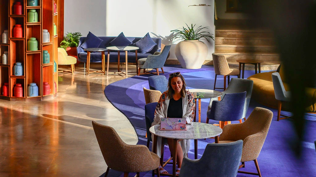 Using the lounge room at the View Hotel Agadir