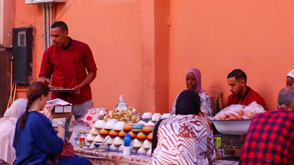 Trying Fatima soup in Marrakech 