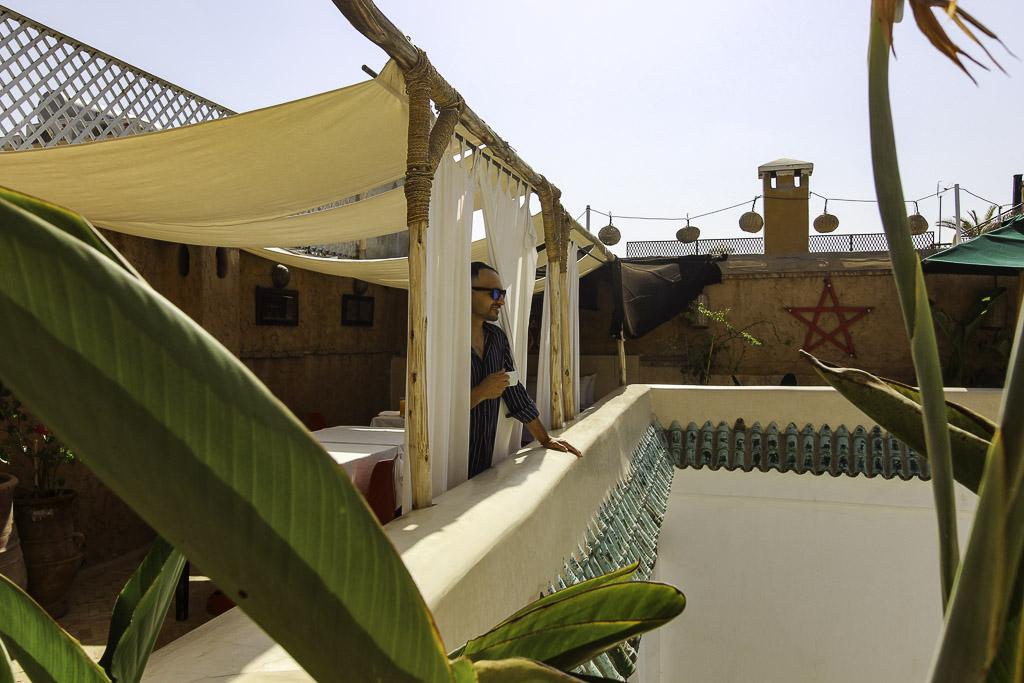 Riad Tizwa terrace view 