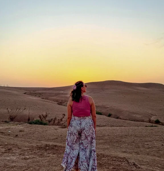 Incredible sunset at Agafay desert