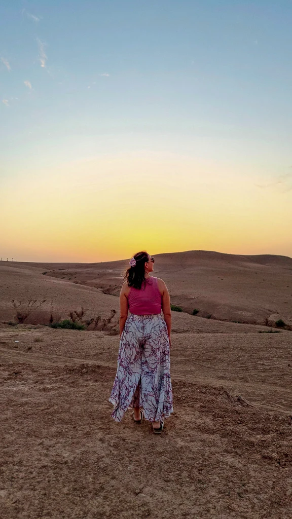 Incredible sunset at Agafay desert