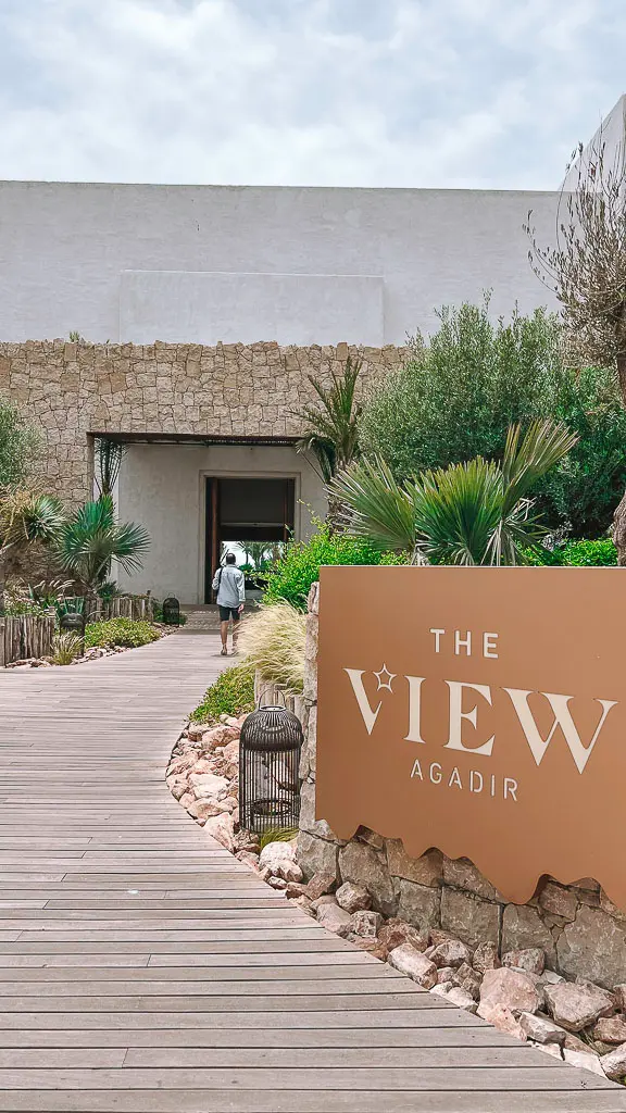 The entrance of the view hotel Agadir