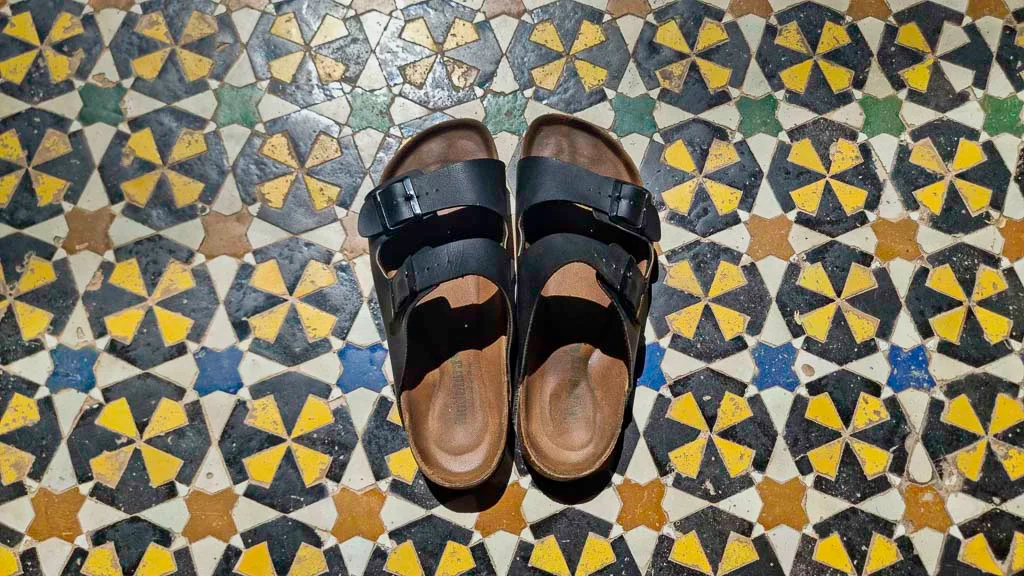 Moroccan tiles at Bacha Coffee Marrakech