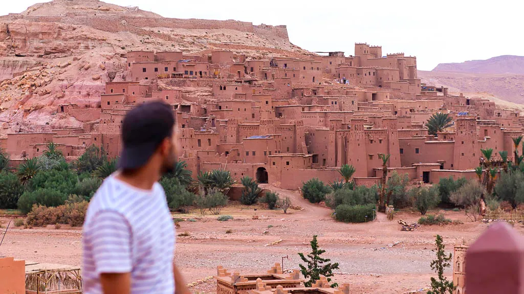 Toti enjoying the veiw from the terrace in AIt Benhaddou Ait Benhaddou Guide