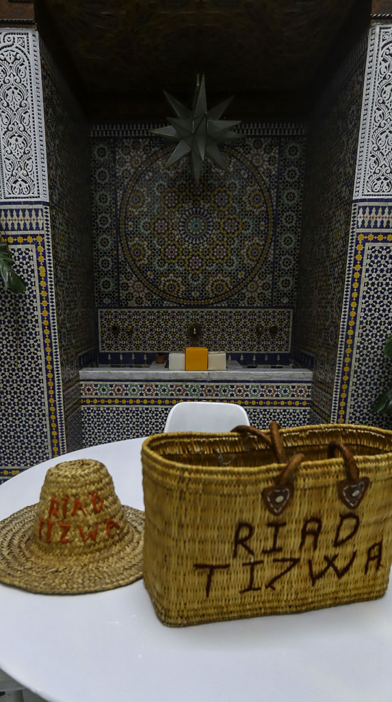 The gorgeous details of Riad Tizwa Fes courtyard