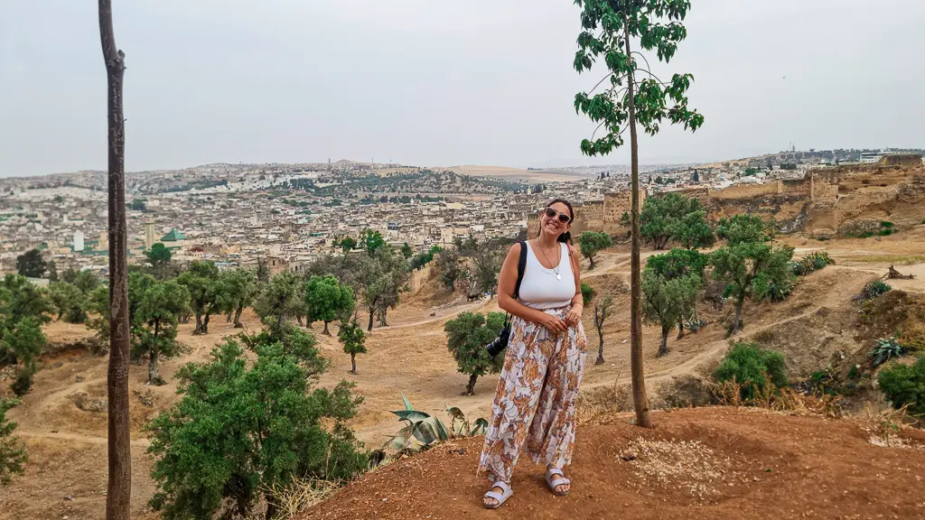In between aggressive local vendors, often sending kids to beg, we had to fight to find our moment of calm up on the hills of fes. In this photo one of the few moments where we could take photos and chill.