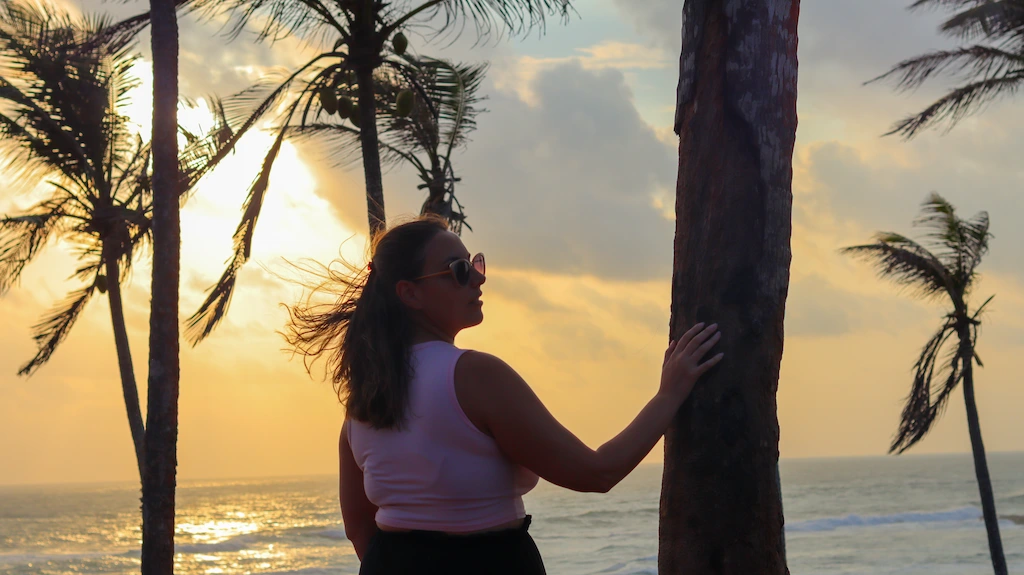 Gorgeous sunset from Coconut Tree Hill Mirissa