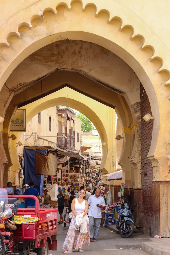 Entering the souk of Sagha Square in Fes