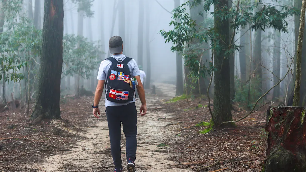 Toti walking in the jungle and trying to reach Ella Rock