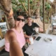 Toti and Ale working from the seaside of Sri Lanka south coast in Mirissa