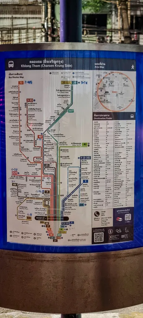Bangkok bus route from Chinatown Getting around Chinatown in Bangkok by bus - Bangkok bus route