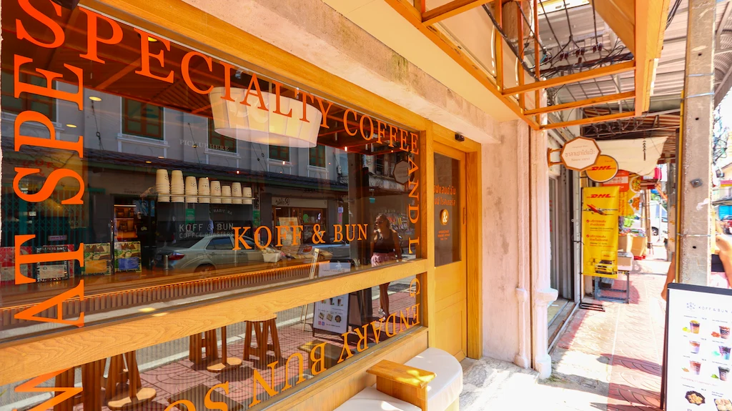 Koff and Bun Cafe in Song Wat Road Koff and Bun Cafe exterior Song Wat Road Bangkok specialty coffee shop