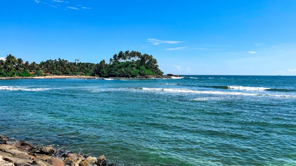 Beach side view in Hiriketiya Hiriketiya beaches are some of the best in South Coast Sri Lanka