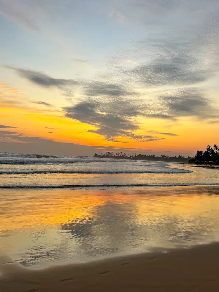 Sunset in Hiriketiya One of the best sunset we had on our three months Sri Lanka Itinerary
