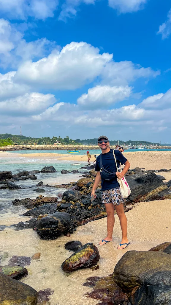 The beach at Blue Island Enjoying Blue Island Beach in Hiriketiya