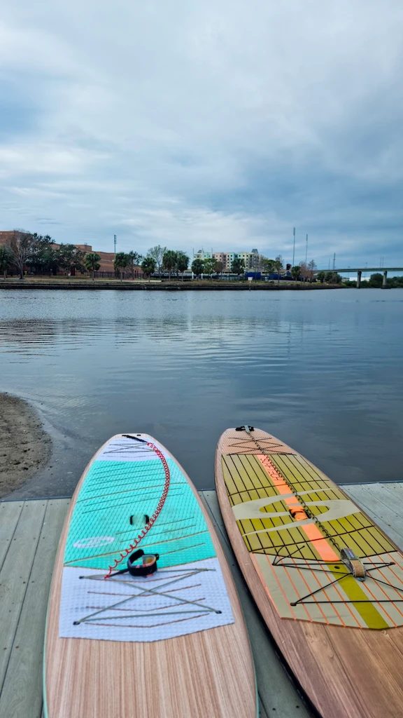 Paddleboard downtown Tampa - Our boards rented from Urban Kai near Armature Works