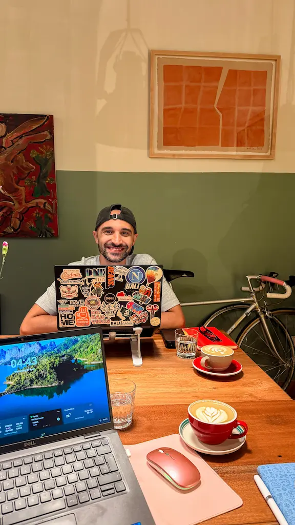 Working from Fine Street coffee Hanoi | Passport and Stamps