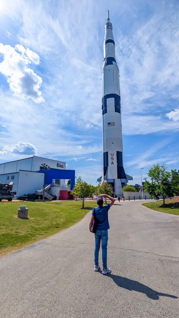 Visiting Apollo 13 at the space centre in Huntsville