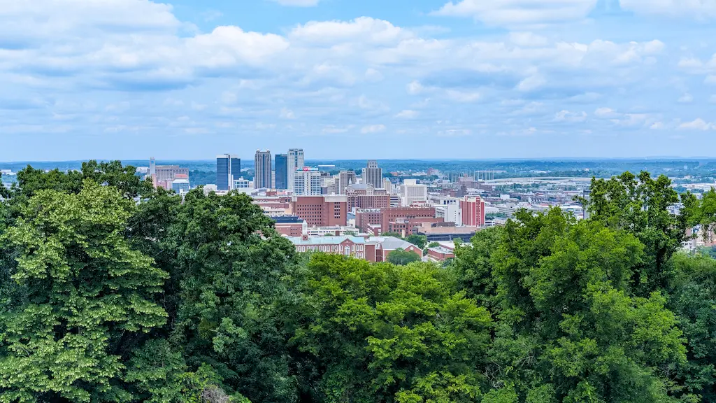 The view from Vulcan Park in Birmingham