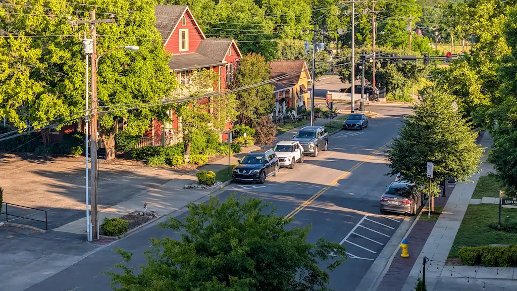 The view from the hotel in Franklin 