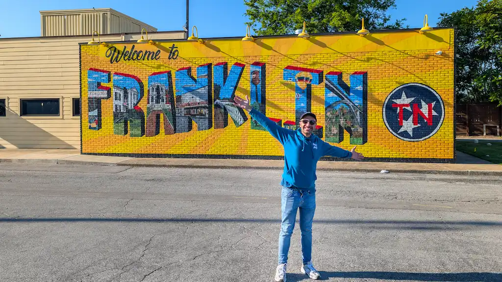 Street mural in Franklin Tennessee 