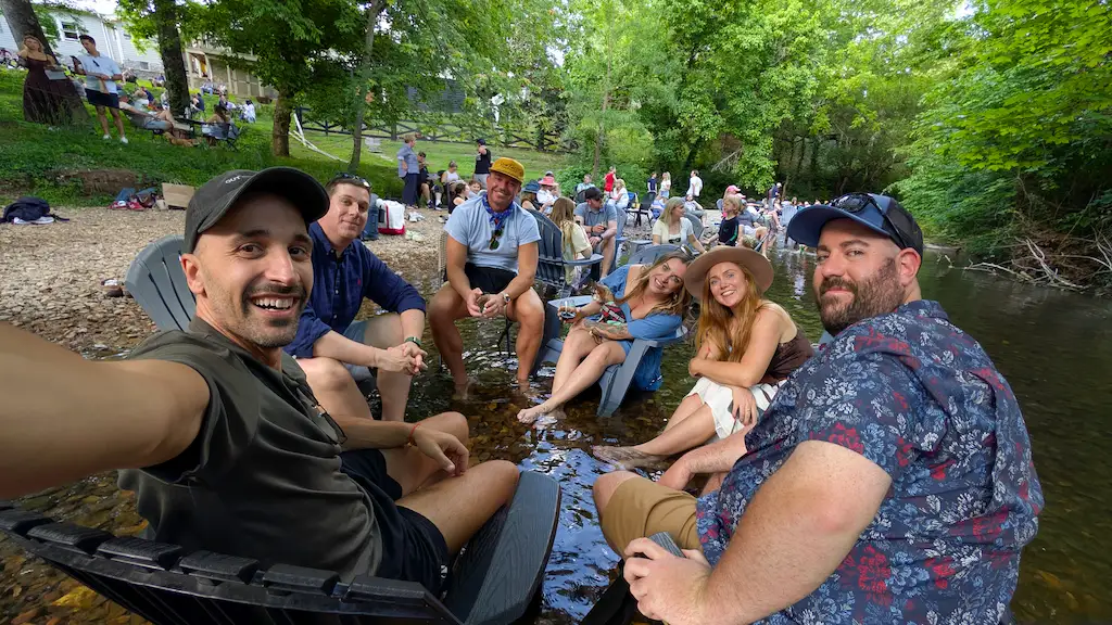 Relaxing at Leiper's Fork Creek 
