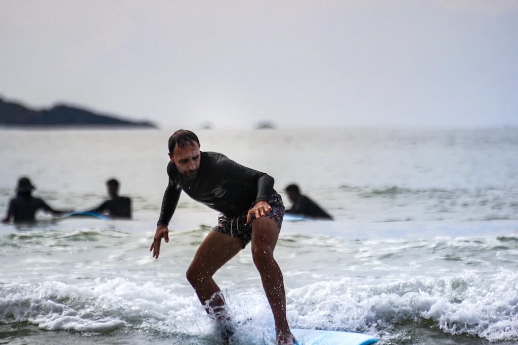 Surfing in Weligama - we took a surf school for two weeks and finally learned how to stand on a board