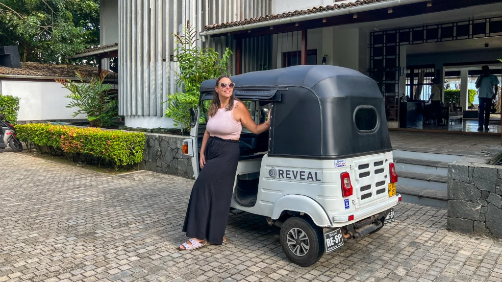 Lantern Reveal tuktuk for guests Our small tuk tuk at the reveal in Mirissa